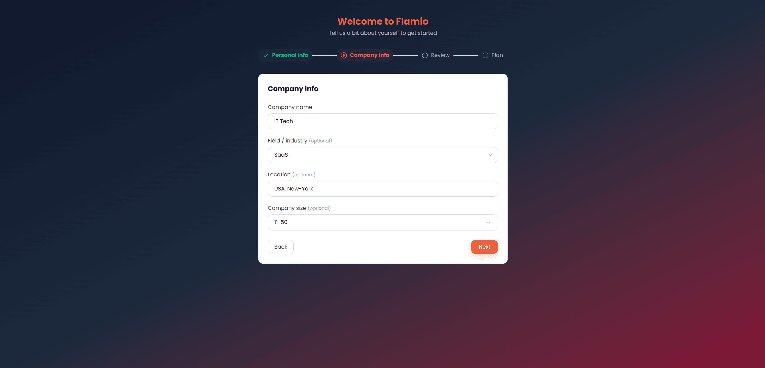 Continue through onboarding